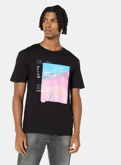 JACK & JONES Graphic Print Crew Neck T-Shirt