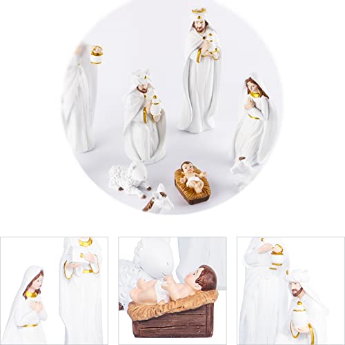 KEEPKAP Nativity Sets for Christmas Indoor, Hand-Painted Nativity Scene Indoor 7.5" Holiday Decoration, 9-Piece Set - Image 4