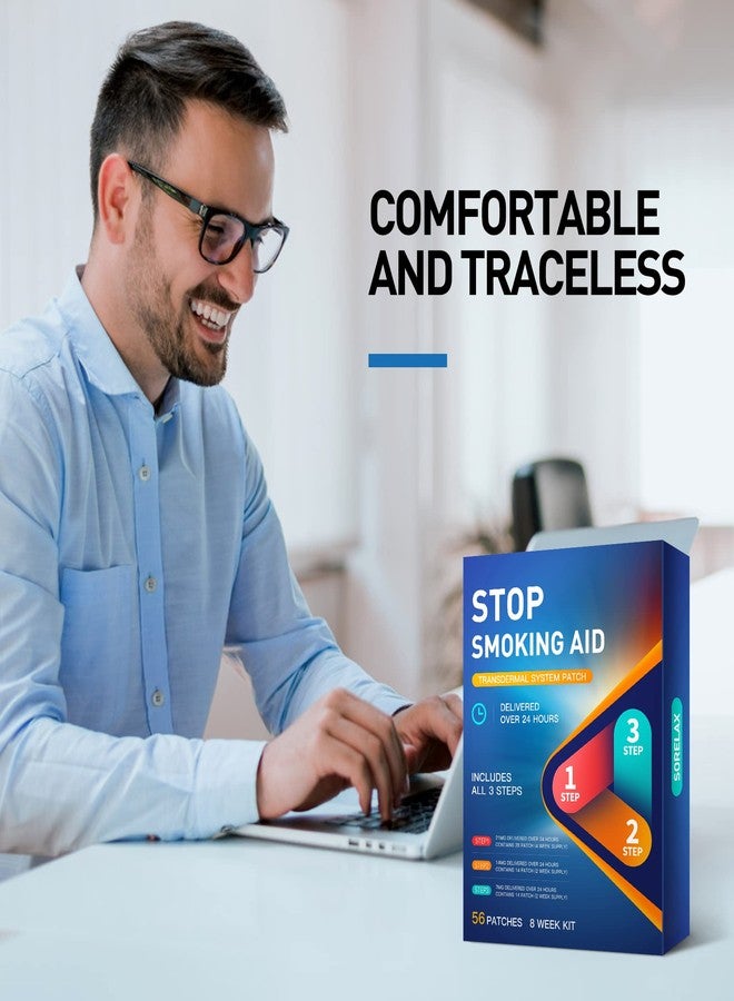 Sorelax Quit Smoking Patches, Step 1 Through 3 to Quit Smoking, 21, 14, 7mg Patches to Quit Smoking, 8 Week Supply, Stop Smoking Aids Patch Kit, 56 Count (All 3 Steps) - Image 3