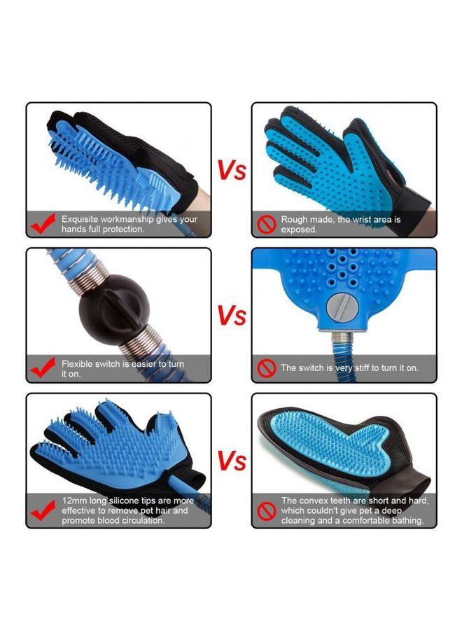 NIBEMINENT Bathing Massaging Glove Blue/Black - Image 4