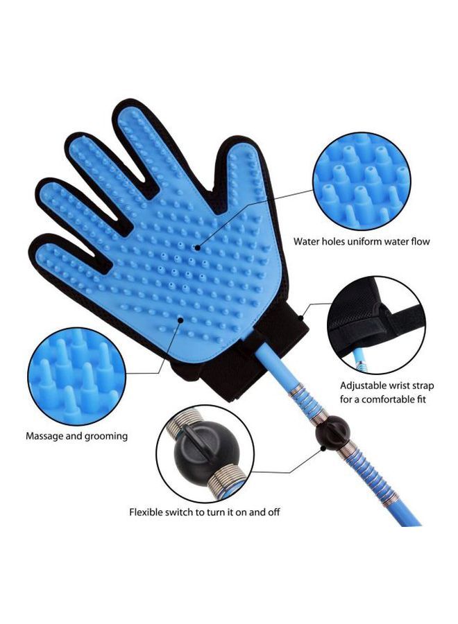 NIBEMINENT Bathing Massaging Glove Blue/Black - Image 2
