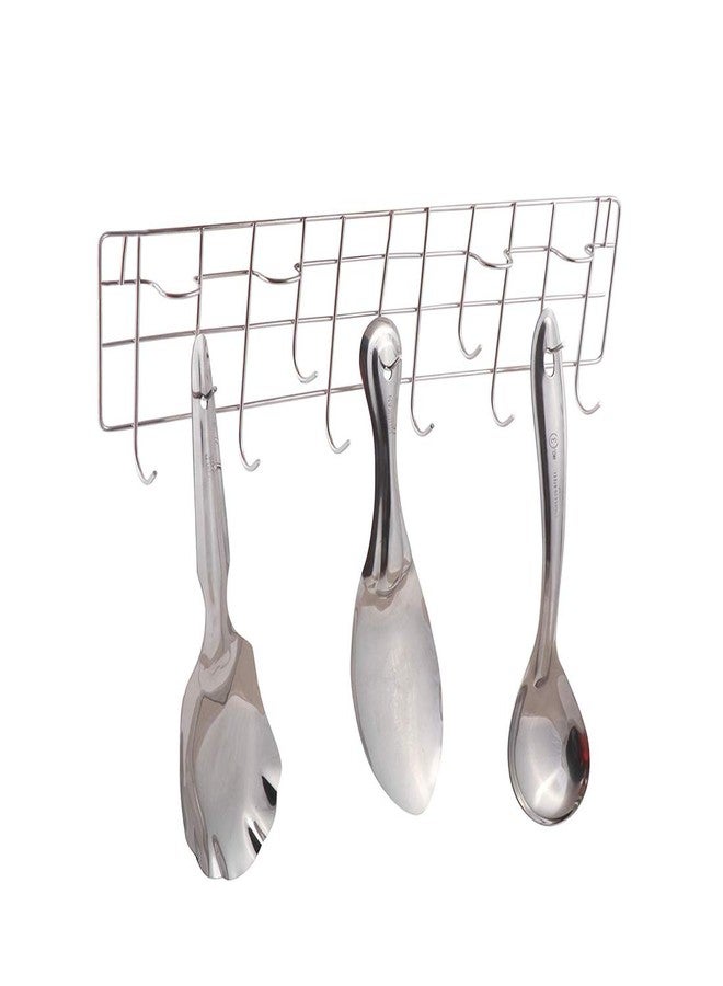 Oc9 Stainless Steel Wall Mounted Ladle Hook Rail (Pack of 4) for Kitchen Rack - Image 3