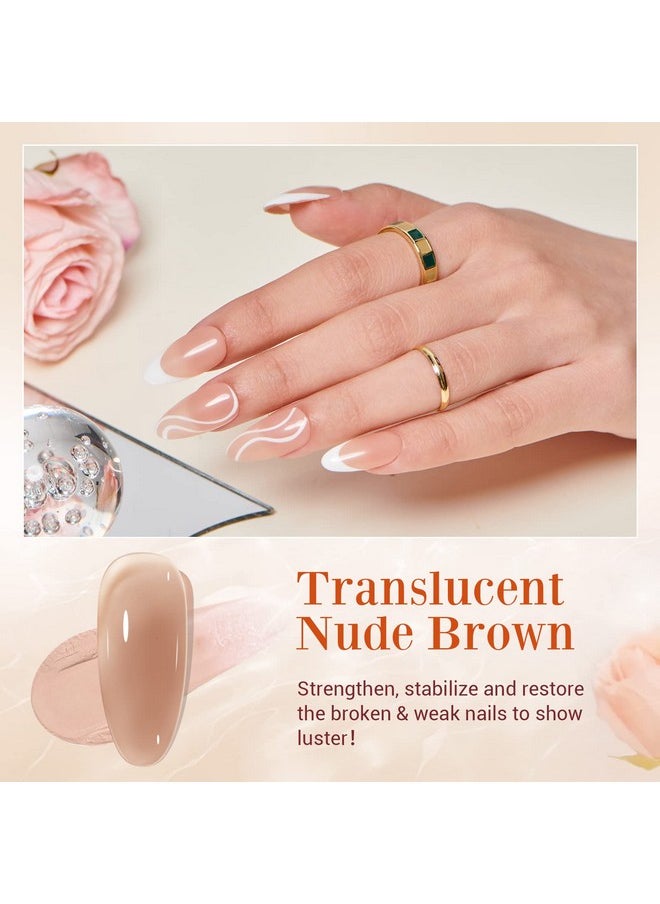 AZUREBEAUTY Nail Repair Kit Transparent Nude Brown Broken Cracked Split Weak Nails Ideal Solution Emergency Easy Quick Fix Dip Powder 28G 1 Oz Quickdrying Repair Glue 10Ml Nail File & Nail Buffer Azurebeauty  - Image 2