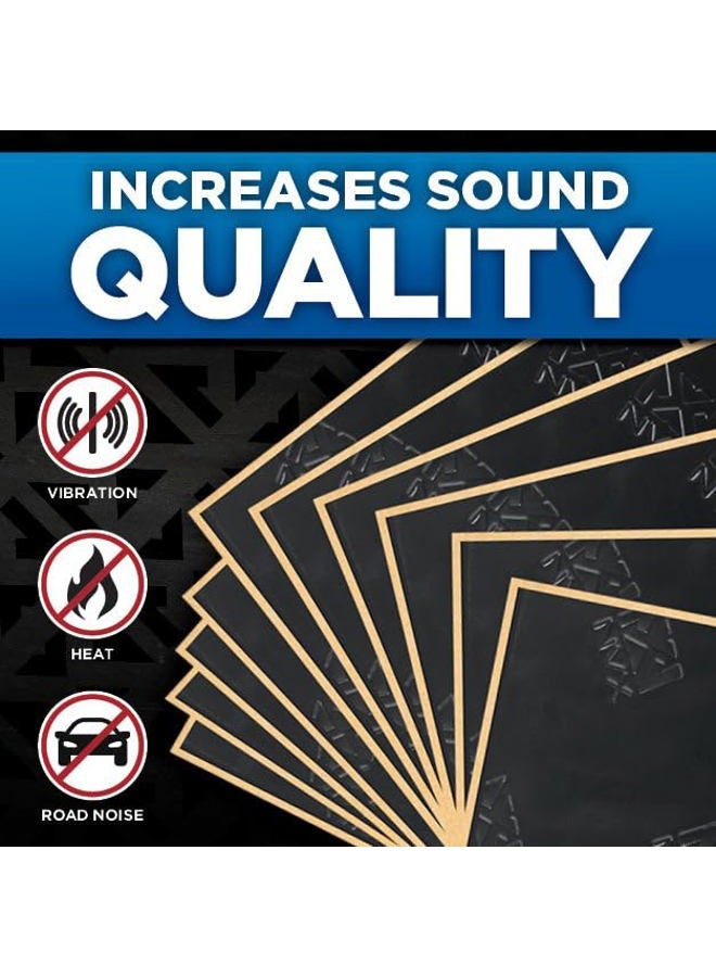 NVX Stealth Black SDBBP40 90 mil Thick 36 sqft. Car Sound Damping Mat, Butyl Automotive Sound Deadener, Audio Noise Vibration Insulation and Dampening (Nine 18” x 32” Sheets) - Bulk Pack - Image 2