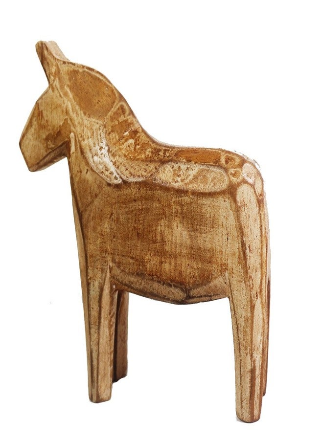 KiaoTime Set of 2 Neutral Painting Dala Horse - Swedish Dala Horse Statue - Vintage Unfinished Wooden Horse Figurine Statue Horse(CAN Painting by Yourself) (Dala Horse) - Image 5