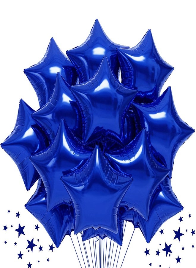 TONIFUL 30Pcs 18 Inch Navy Blue Star Shape Foil Balloons Big Dark Blue Stars Helium Mylar Ballons for Birthday Wedding Baby Shower Anniversary Engagement Party Decorations Suppliess - Image 1
