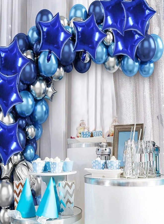 TONIFUL 30Pcs 18 Inch Navy Blue Star Shape Foil Balloons Big Dark Blue Stars Helium Mylar Ballons for Birthday Wedding Baby Shower Anniversary Engagement Party Decorations Suppliess - Image 4