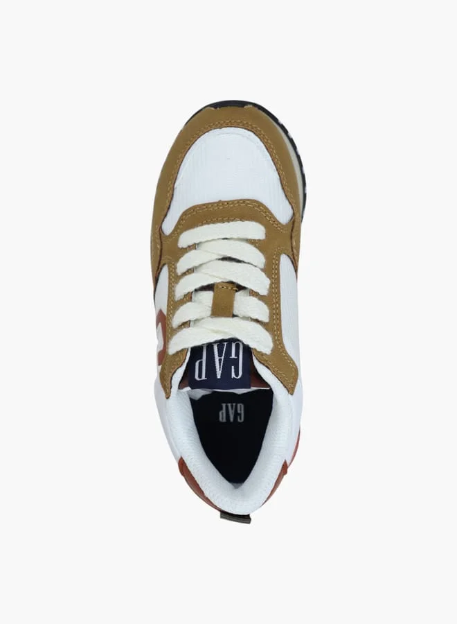 GAP Boys' Panelled Sneakers with Lace-Up Closure - NEW YORK II