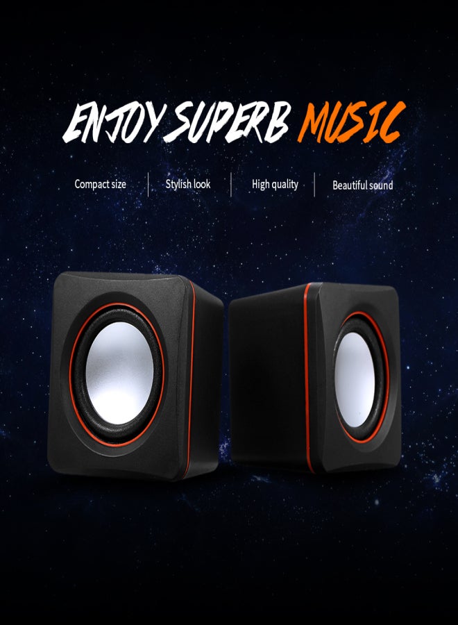 Music Speaker Desktop Speaker Mini Music Speaker with 3.5mm Jack for Laptop/MP3/Smartphones - Image 3
