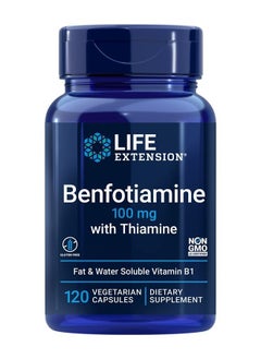 Life Extension Benfotiamine with Thiamine, 100 mg - Water & Fat Soluble ...