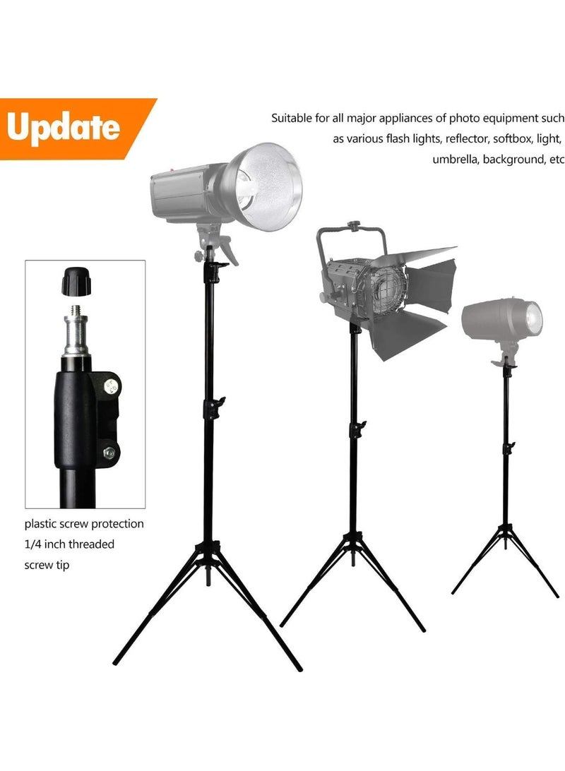 1.8M Portable Tripod Stand with Phone Holder – Foldable Light Stand for Photography, Studio Lighting, Flash & Umbrella Mount – Black - Image 4