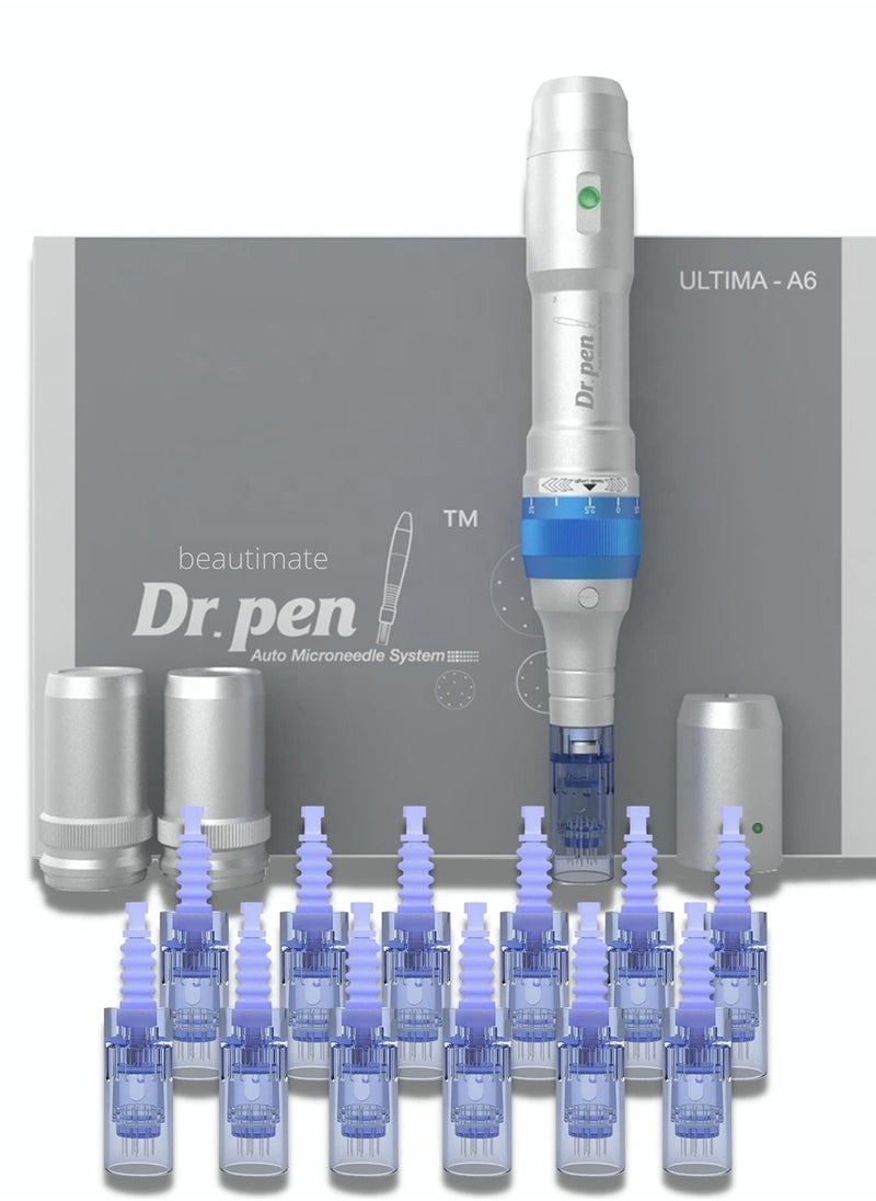 Dr.pen Dr. Pen A6 Original Micro-needle Pen Electric Cordless Professional Skin Care Set, Contains 10 pcs 36 needles, 2 pcs 12 needles  - Image 1