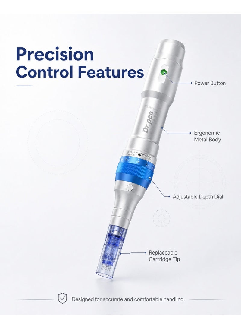 Dr.pen A6 Original Micro-needle Pen Electric Cordless Professional Skin Care Set, Contains 10 pcs 36 needles - Image 2