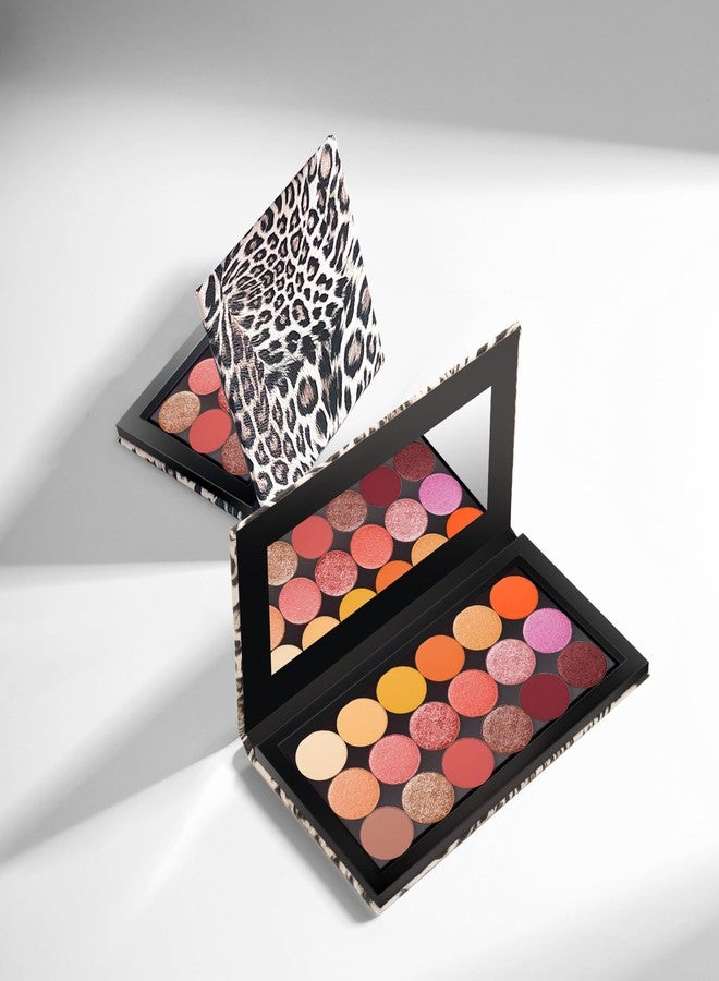 Fendy 2 Packs Leopard Magnetic Makeup Palette Empty with Spatula and Metal Stickers, 18-pan and 9-pan Empty Eyeshadow Palette for Travel, DIY - Image 5