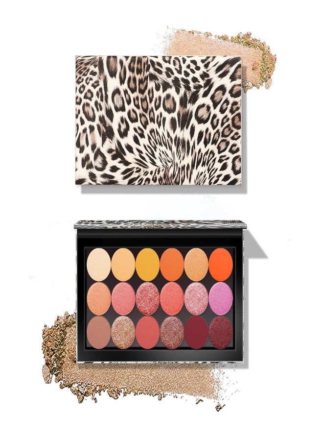 Fendy 2 Packs Leopard Magnetic Makeup Palette Empty with Spatula and Metal Stickers, 18-pan and 9-pan Empty Eyeshadow Palette for Travel, DIY - Image 3