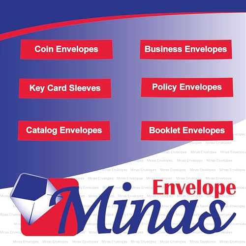 Minas Envelope 500 Minas Envelope #10 Business Envelope, 4 1/8 X 9 1/2, Gum Flap, 24lb. White Paper, 500/Box (NO WINDOW) - Image 4