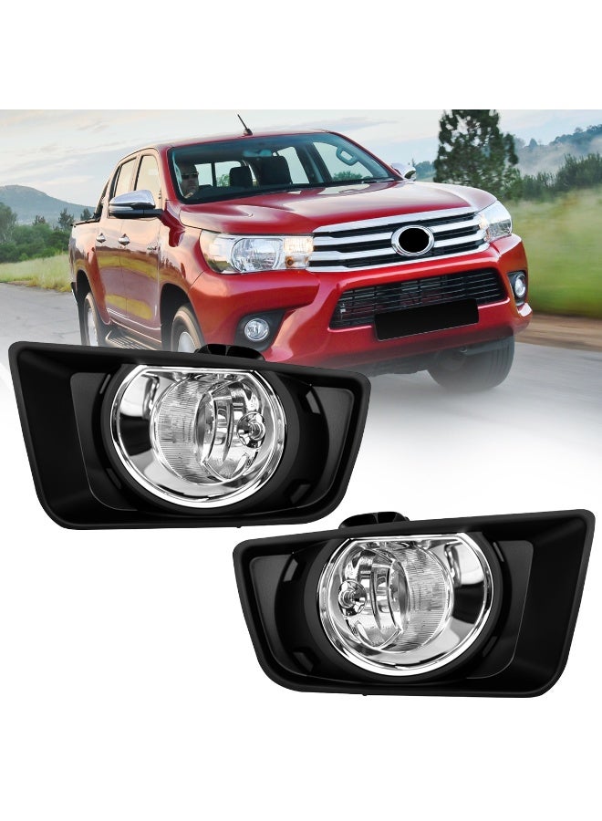 Kashafi HX2016TY Fog Light Fog Lamp Kit for Toyota Hilux 2016, OE Fitment Front Bumper Fog Lamps, H16 12V 28W Halogen Bulbs, Clear PC Lens, IP67 Waterproof Housing, Dustproof, High Visibility, Plug and Play Wiring Harness, Relay Switch, Direct Replacement Set - Image 5