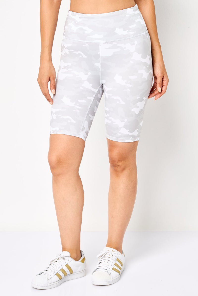 FILA Women Sportswear Fit Camouflage Biker Shorts, Multicolor - Image 1