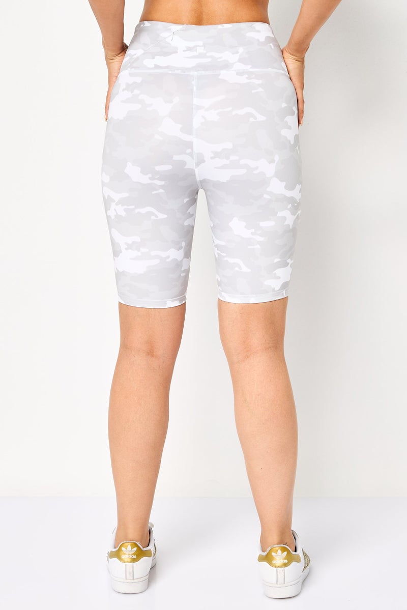 FILA Women Sportswear Fit Camouflage Biker Shorts, Multicolor - Image 2