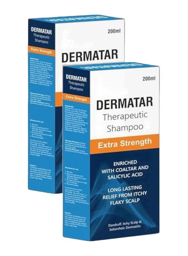 Dermatar Extra Strength Therapeutic Hair Shampoo 200 ml Bundle - Image 2