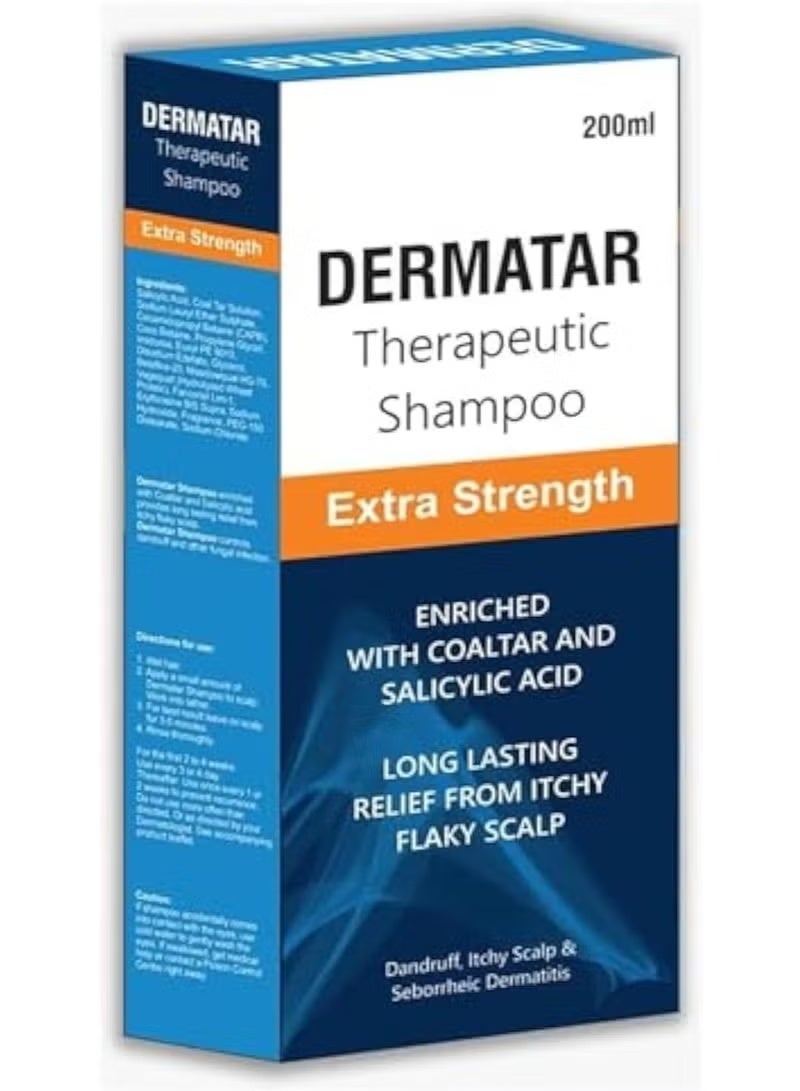 Dermatar Extra Strength Therapeutic Hair Shampoo 200 ml Bundle - Image 1
