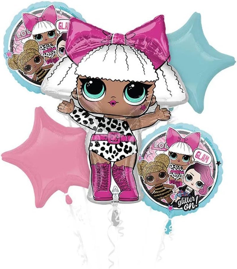 P75 Lol Surprise Glam Balloon Bouquet 5Pcs