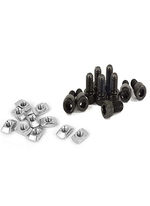 Immech M4 T Nut hammer head nut With M4 x 8mm Allen Cap Screw For 2020 Aluminium Slotted Profile 25 Pcs Each Pack of 50 Pcs
