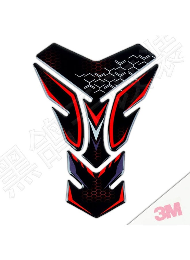 For KTM Suzuki Honda Yamaha Motorcycle Stereo Waterproof Fuel Tank Sticker Decorative Fuel Tank Fishbone Decal-Colour:Black 3m Glue-free Waterproof And Anti-slip-Size:Default Item - Image 1