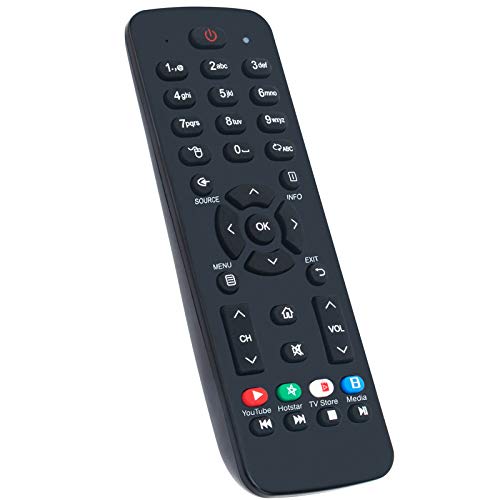 Allimity Replacement Remote Control fit for VU LCD LED HD TVs with YouTube Hotstar TVstore Media APP Keys - Image 2