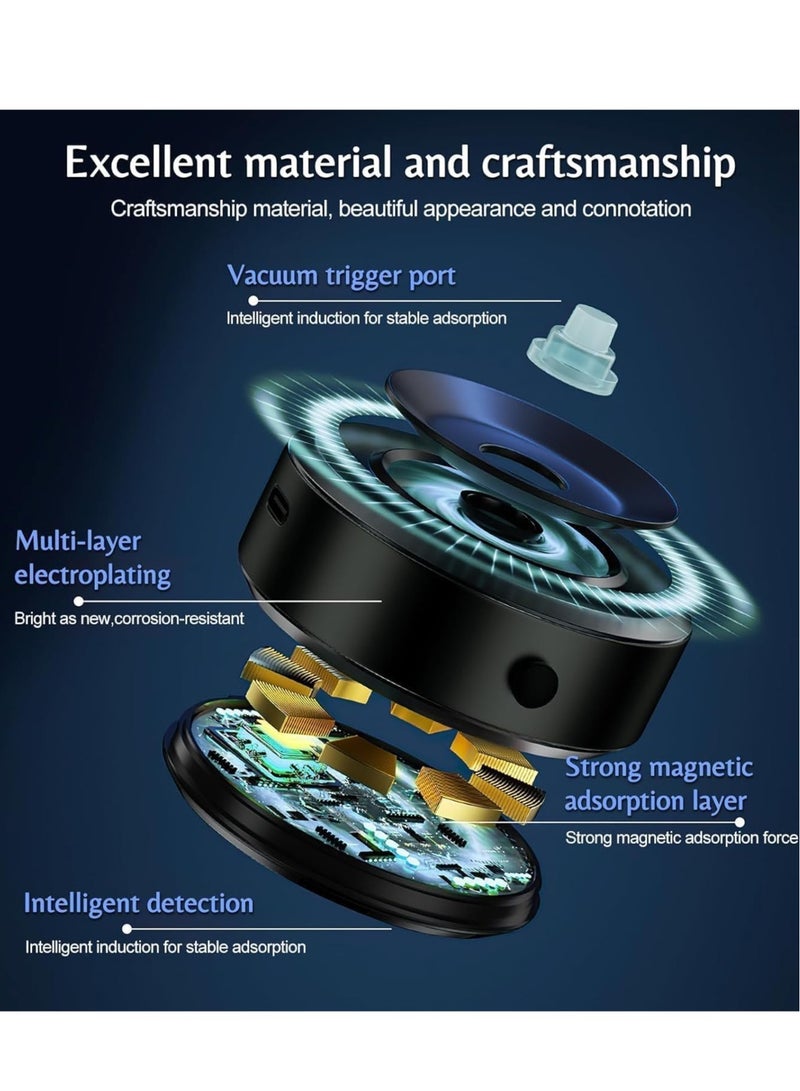 Suction Magnetic Phone Holder for Car with Vacuum Suction Mount  - Image 4