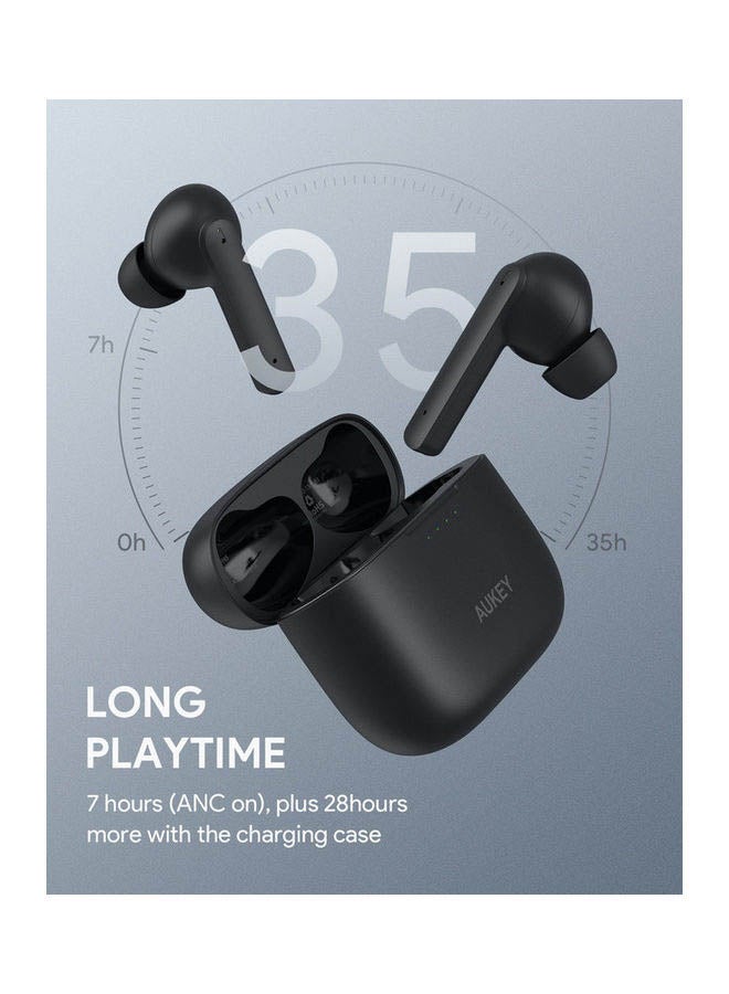 Aukey BT In-Ear Earbuds With Charging Case Black - Image 2