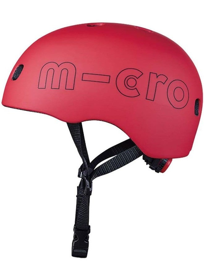 Micro Micro PC Red Kids Helmet (Medium) | Kids Helmet | Kick Scooter Helmets | Sports Helmet for Kids | Helmet with Adjustable Straps | Riding Kids Helmet | Kids Safety | Helmet for Kids  - Image 1