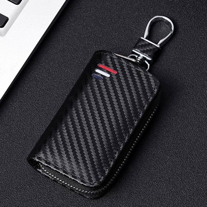 Portable Key Holder Case Coffee Brown With Hanging Lanyard Zipper Closure Multifunctional Car Key Storage Bag Suitable For Keys Cards Cash Smartphones Compact Waist Belt Case Gift For Husband Boyfriend - Image 3