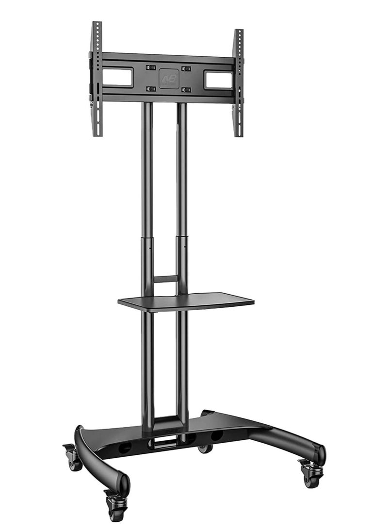 ELTRAZONE - Mobile TV Stand With Lockable Wheels For 32-65 Inch TVs Black - Image 1