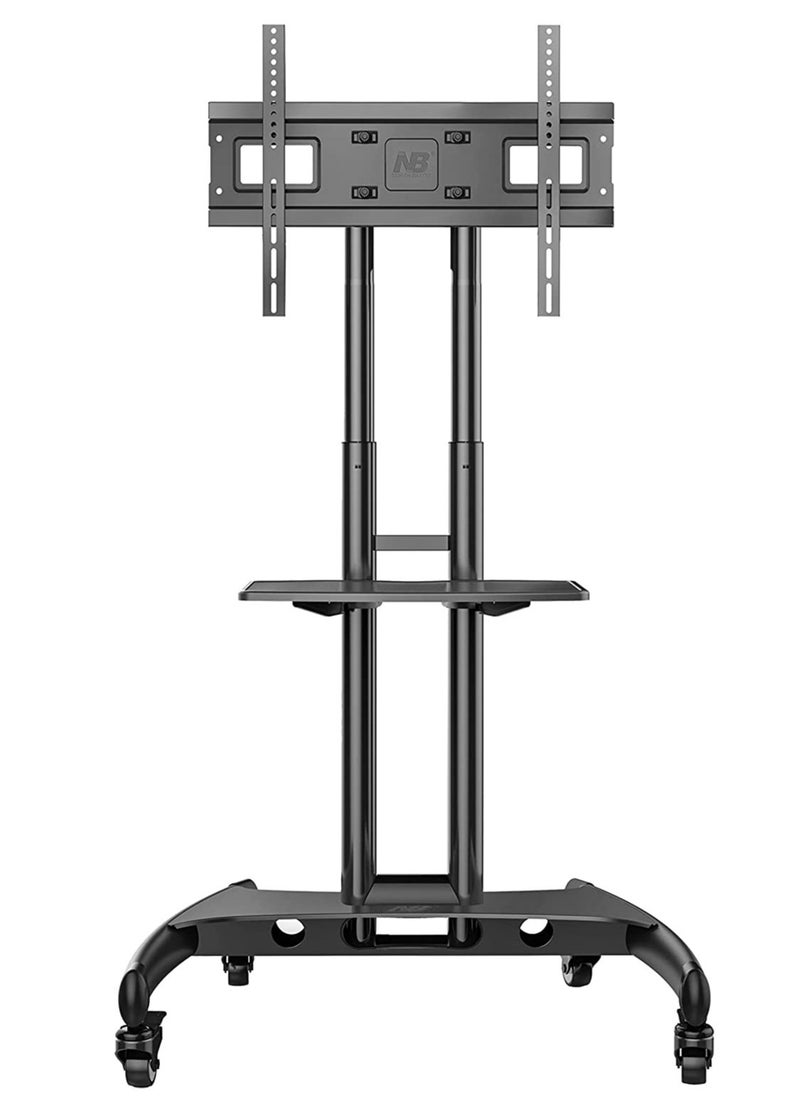 ELTRAZONE - Mobile TV Stand With Lockable Wheels For 32-65 Inch TVs Black - Image 1