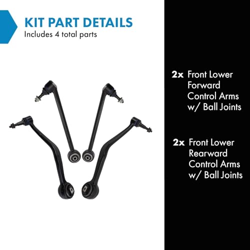 TRQ Front Lower Control Arm with Ball Joint Set Compatible with 2011-2013 Chevrolet Caprice - Image 2