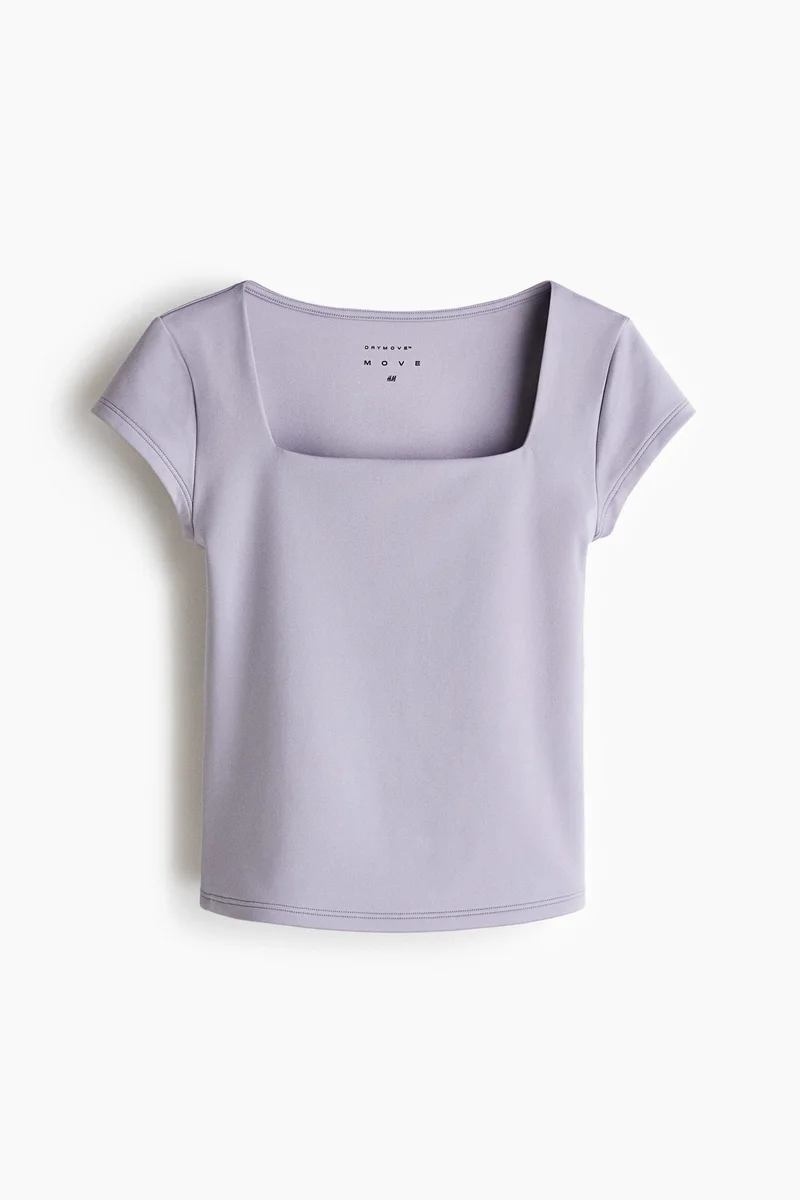 H&M Square neck sports top with DryMove™
