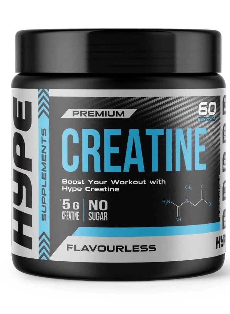 HYPE PREMIUM CREATINE UNFLAVORED 60 SERVINGS 300G - Image 1