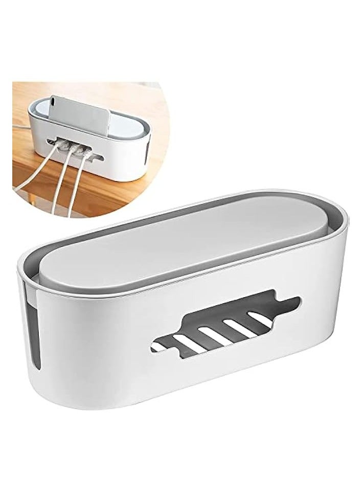 erorex Cable Management Box, Wire Organizer Floor Cable Organizer Box, Cord Organizer to Hide Conceal Power Strips and Electrical Cords from TV Computers Desk, Hide Wires to Keep Tidy for Home Office  - Image 1