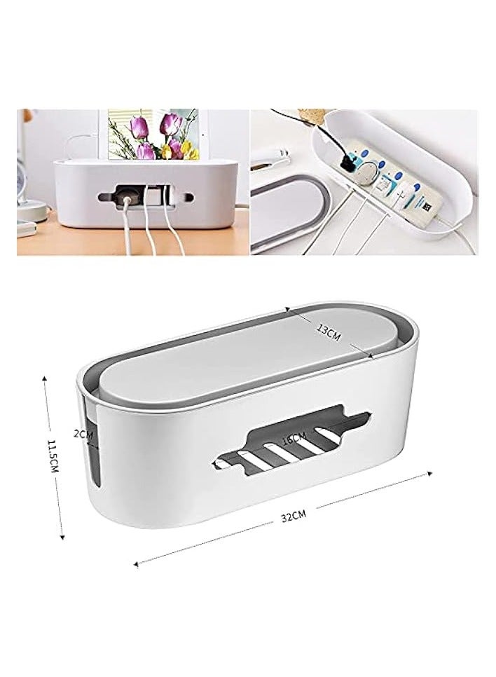 erorex Cable Management Box, Wire Organizer Floor Cable Organizer Box, Cord Organizer to Hide Conceal Power Strips and Electrical Cords from TV Computers Desk, Hide Wires to Keep Tidy for Home Office  - Image 2