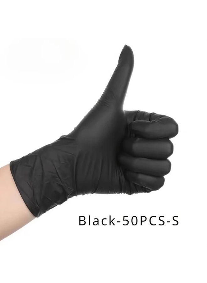 50 Pcs Light Pink Disposable Nitrile Gloves Size L For Household Cleaning Pet Care - Image 5