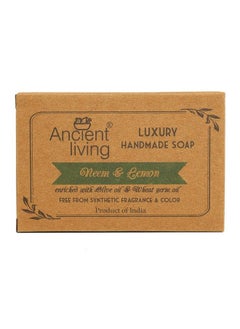 Ancient Living Neem & Lemon Luxury Handmade Soap (Set Of 5) 100 Gm Each Refreshing Moisturizing Bath Bar For Acne And Blemishes Ideal For All Skin Types  - Image 3