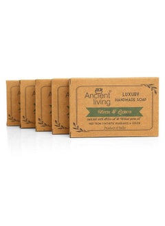 Ancient Living Neem & Lemon Luxury Handmade Soap (Set Of 5) 100 Gm Each Refreshing Moisturizing Bath Bar For Acne And Blemishes Ideal For All Skin Types  - Image 2