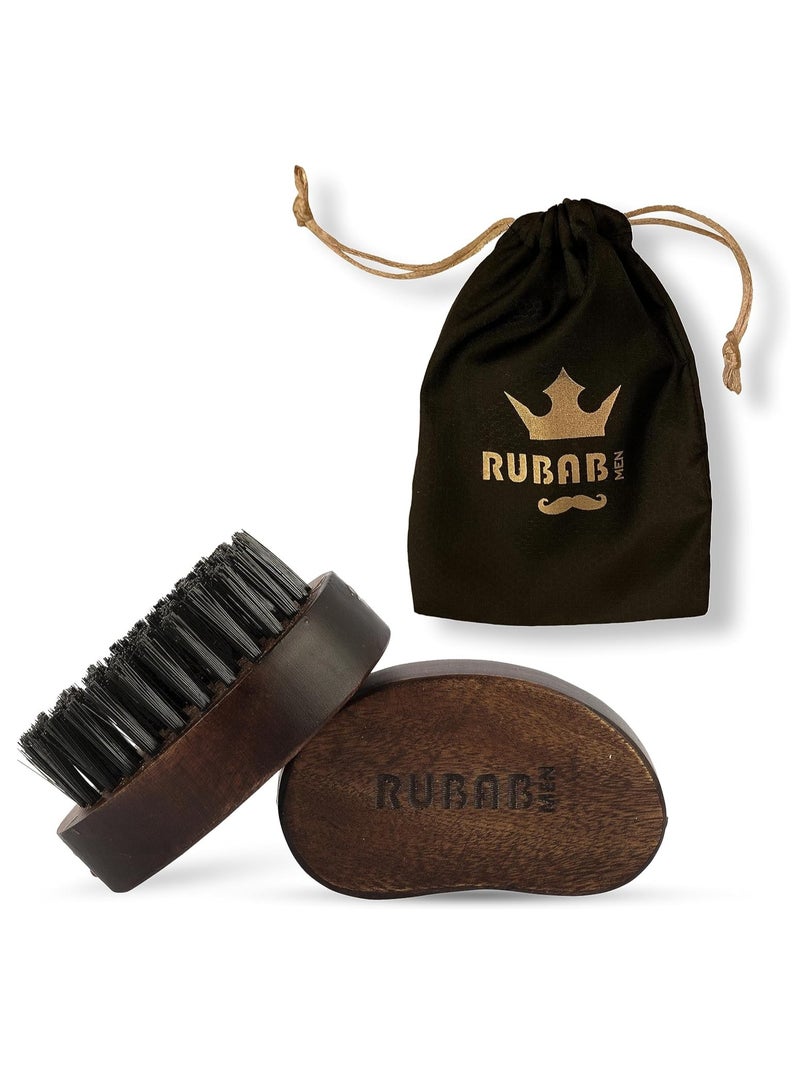 RUBAB MEN Travel Friendly Nylon Bristle Beard Brush for Men | Tame your Beard like a King - Image 1