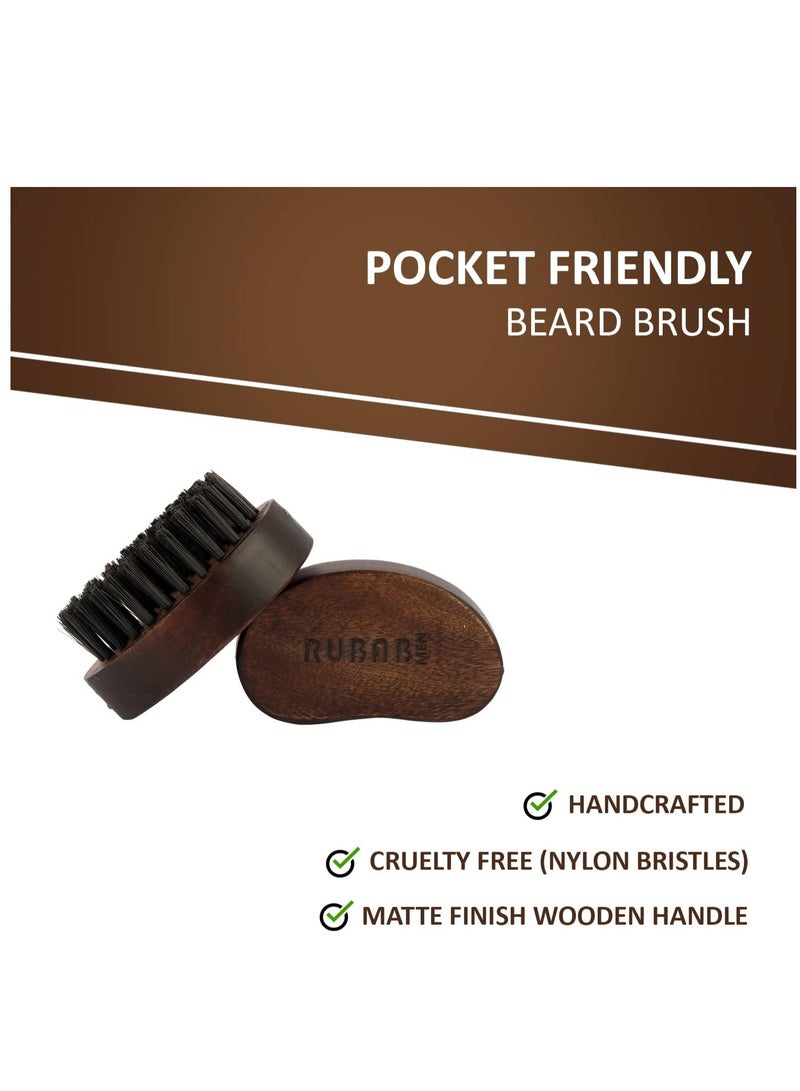 RUBAB MEN Travel Friendly Nylon Bristle Beard Brush for Men | Tame your Beard like a King - Image 4