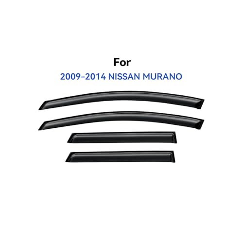 YQAUTEC Window Visors Rain Guards Shield for 20092014 Nissan Murano OutChannel Window Vent Wind Deflectors Visors Shades for 0914 Murano - Image 3