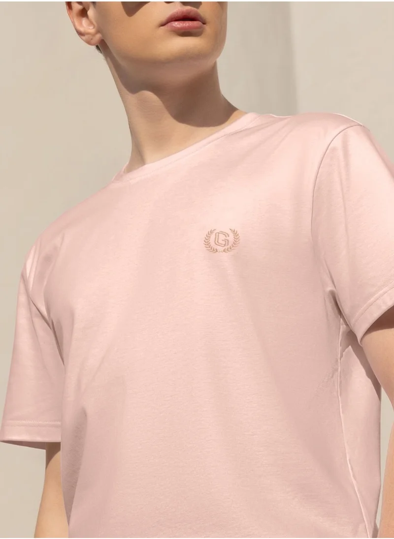 GIORDANO Men's Smart Tee Pink