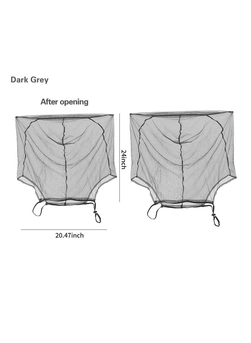 SYOSI 2PCS Mosquito Head Net, Lightweight Mosquito Screen Camping Insect Shield Climbing Bug Net Walking Mosquito Prevention Insects Bugs Barrier Adventure Travel Essential for Men & Women(Chemical Free) - Image 4