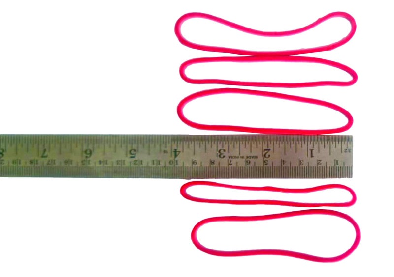 IMPRINT Large Size Natural Rubberbands 3 MM Wide | 4 Inches Diameter | Pack of 50 | Red - Image 5