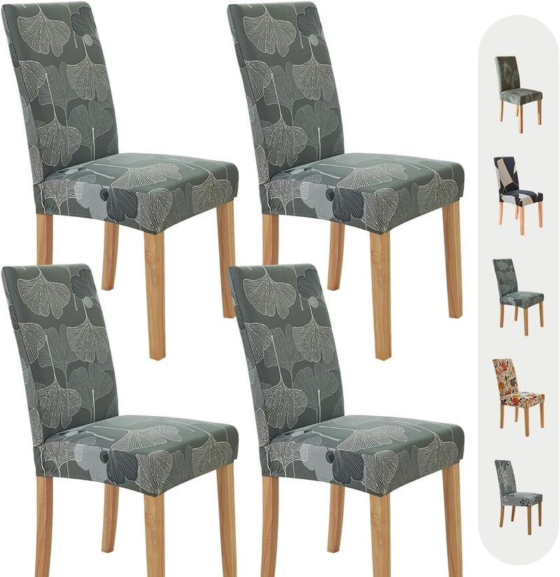 Secgo Chair Covers for Dining Room 4 Pack Stretch Dining Chair Cover Washable Spandex Kitchen Parsons Chair Slipcovers Blue Chair Covers for Home or Party - Image 1